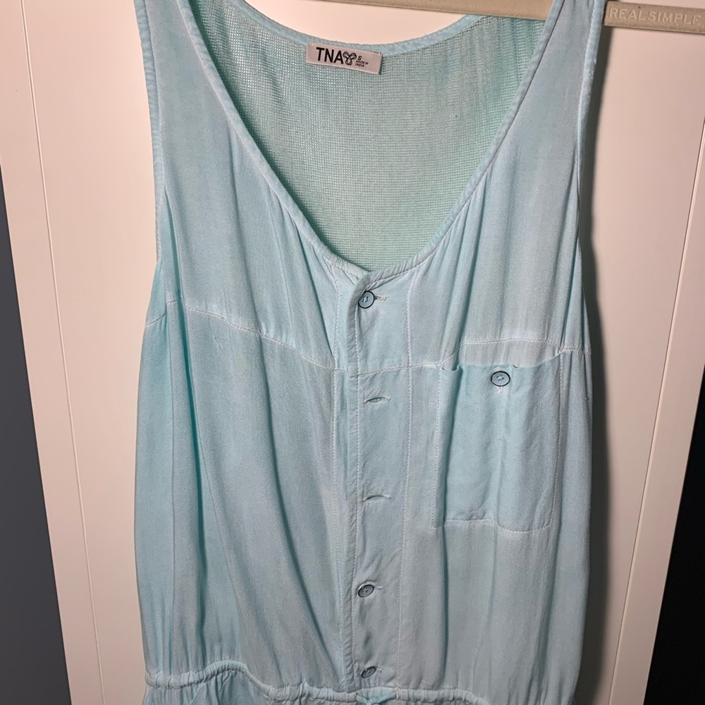 Aritzia TNA | Bright Aqua Light Romper | Size Small - Picture 6 of 10